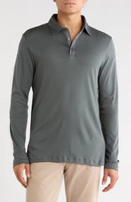 Robert Barakett Georgia Long Sleeve Pima Cotton Polo