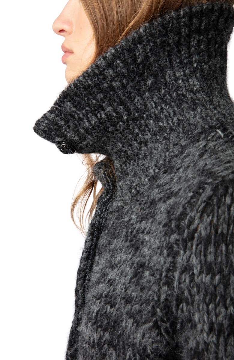 Zadig & Voltaire Tylia Sequin Turtleneck Cardigan, Alternate, color, 