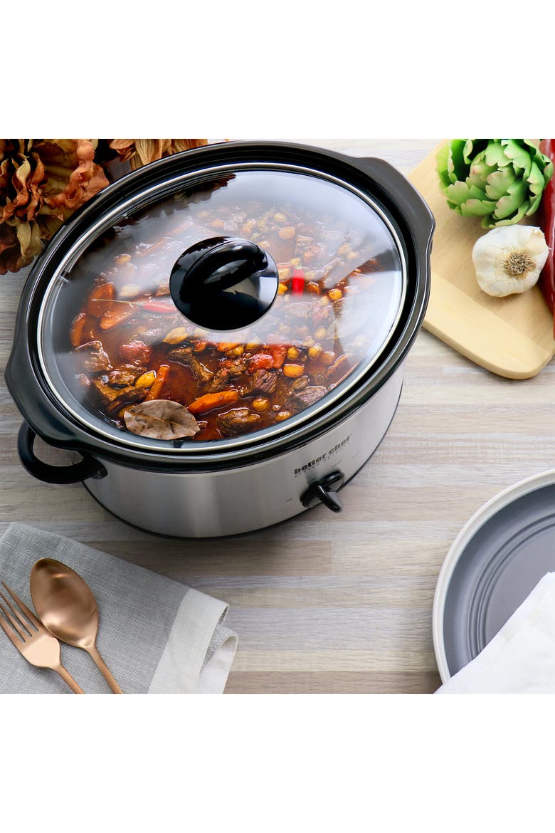 4 Quart Stainless Steel Slow Cooker, Alternate, color, Silver