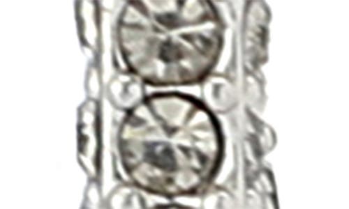 Allsaints Lori Pavé Huggie Hoop Earrings In Silver