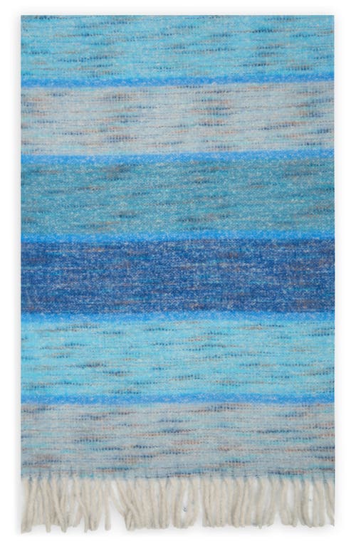 Saachi Cozy Oversized Fringe Scarf In Blue