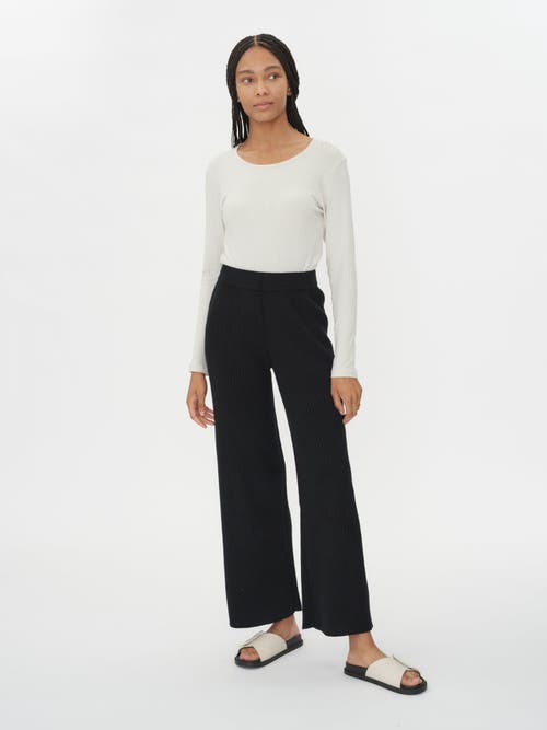 Gobi Mongolian Cashmere Organic Cashmere Colour Cashmere Pants In Black