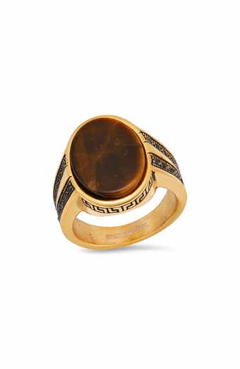 Men's Tiger's Eye Signet Ring