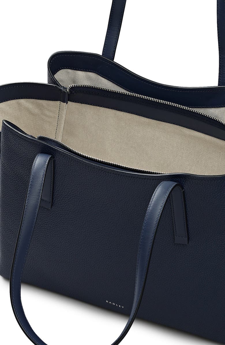 Radley Blake Gardens Large Leather Satchel, Alternate, color, Ink