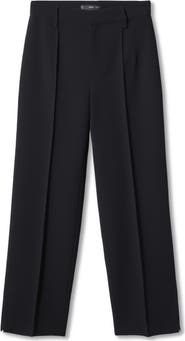 MANGO Slit Hem Straight Leg Pants