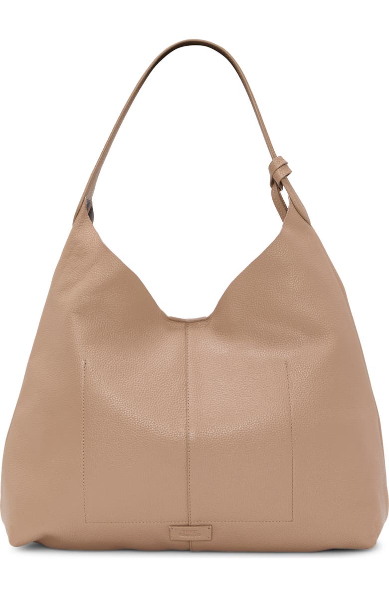 Vince Camuto Jenna Pebble Leather Hobo Bag, Alternate, color, Medium Brown