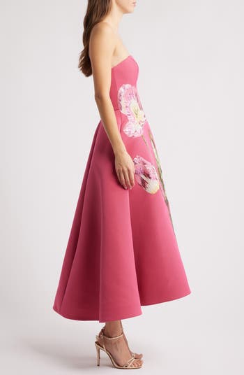 Sequin Strapless Cocktail Dress