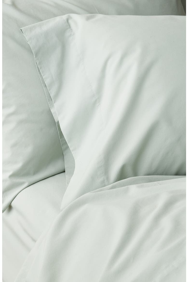 Organic Cotton Percale Pillowcases, Alternate, color, GREEN MIRROR