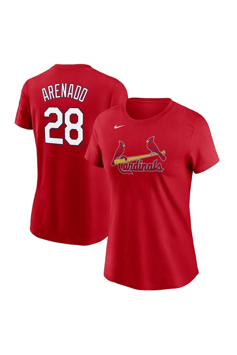 Women's Nike Nolan Arenado Red St. Louis Cardinals Name & Number T-Shirt, Alternate, color, Red