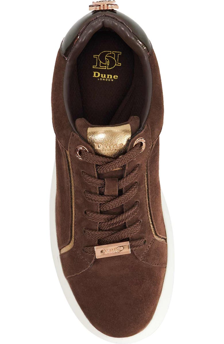 Dune London Emmelino Platform Sneaker, Alternate, color, Brown