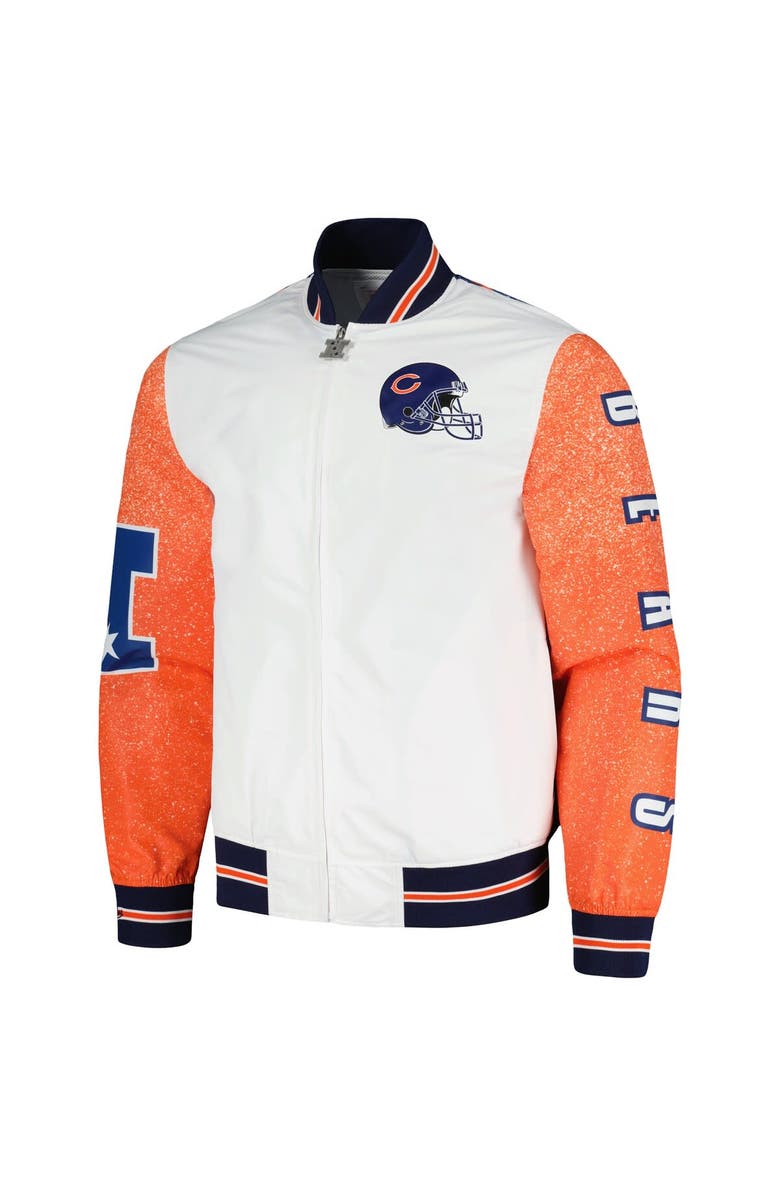 Mitchell & Ness Men's Mitchell & Ness  White Chicago Bears Team Burst Warm-Up Full-Zip Jacket, Alternate, color, 