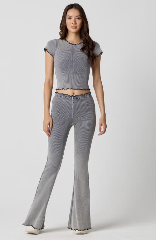 Florence By Mills Core Washed Rib Crop T-shirt In Gray