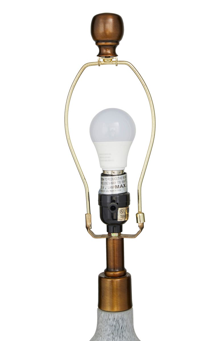 GINGER BIRCH STUDIO Blue Glass Coastal Table Lamp, Alternate, color,