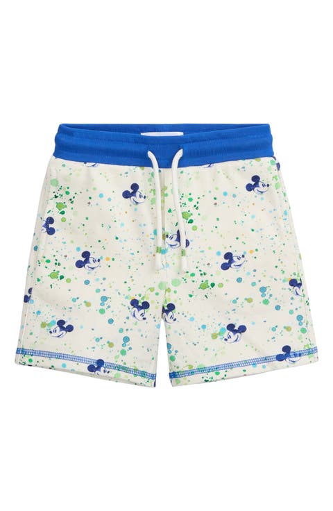 x Disney Kids' Mickey Splatter Print Drawstring Shorts (Toddler & Little Kid)