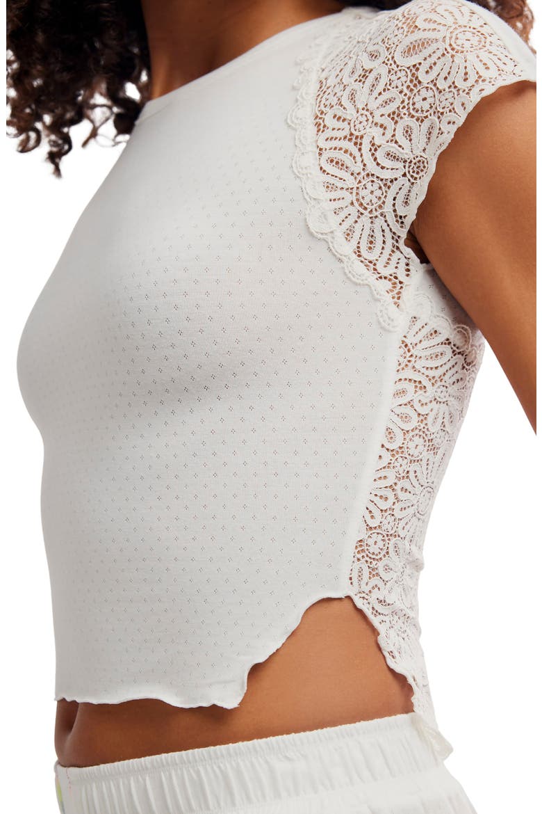 Soft Side Crop Shirt & Pajama Shorts Set, Alternate, color, CLEAN IVORY