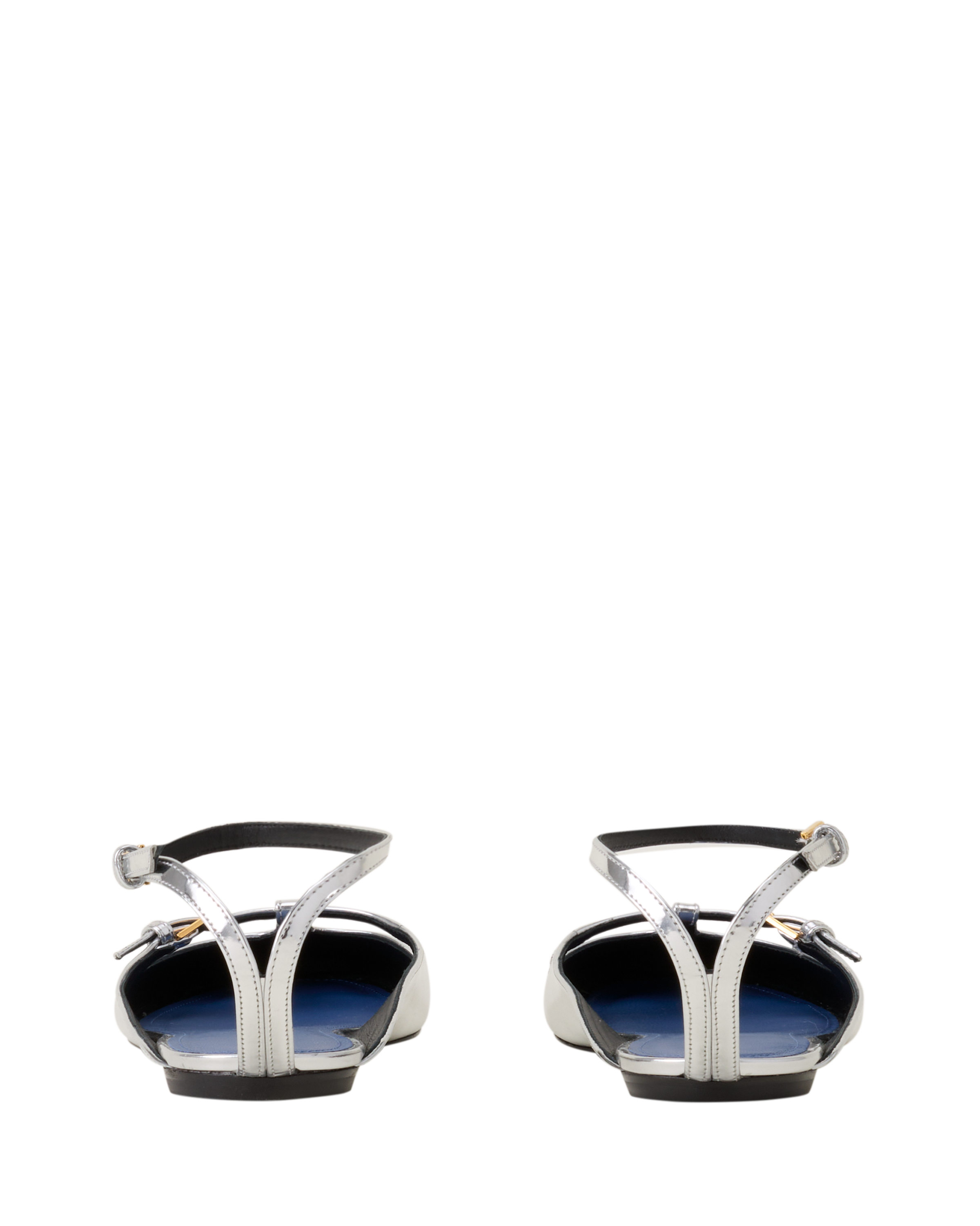 Lanvin Mary-Jane Ballerina In Leather, Alternate, color, Silver