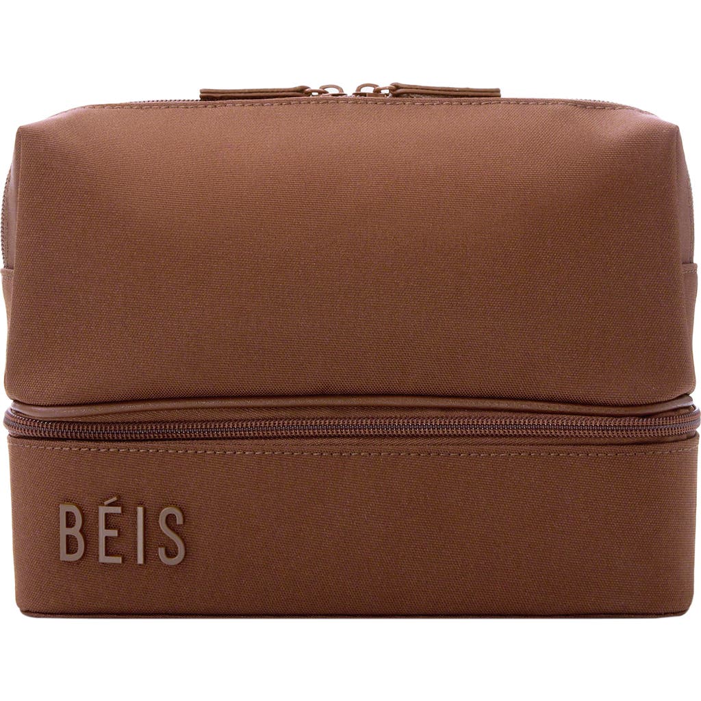 Beis Béis Recycled Polyester Cosmetic Organizer In Brown