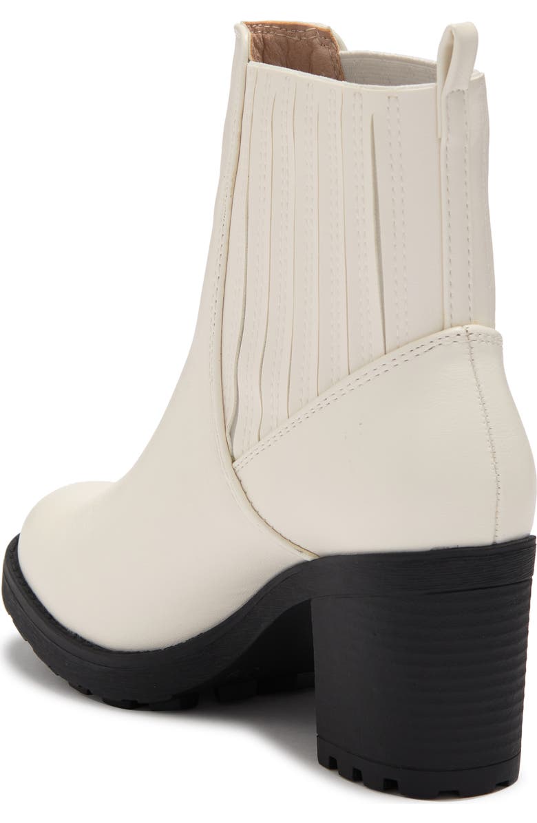 CHASE AND CHLOE Chase & Chloé Leo Lug Sole Bootie, Alternate, color, White Pu