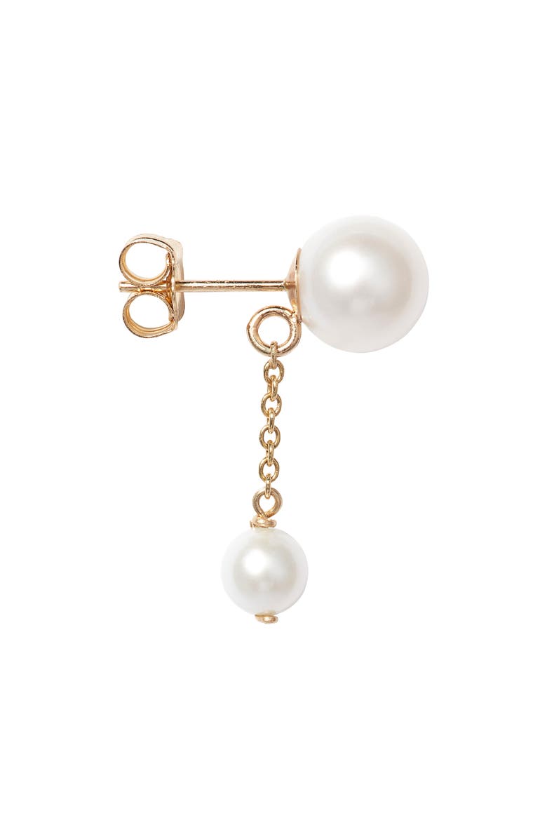 Poppy Finch Duo Cultured Pearl Drop Earrings, Alternate, color, 