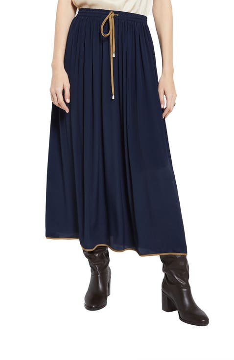 Silk-blend Long Skirt