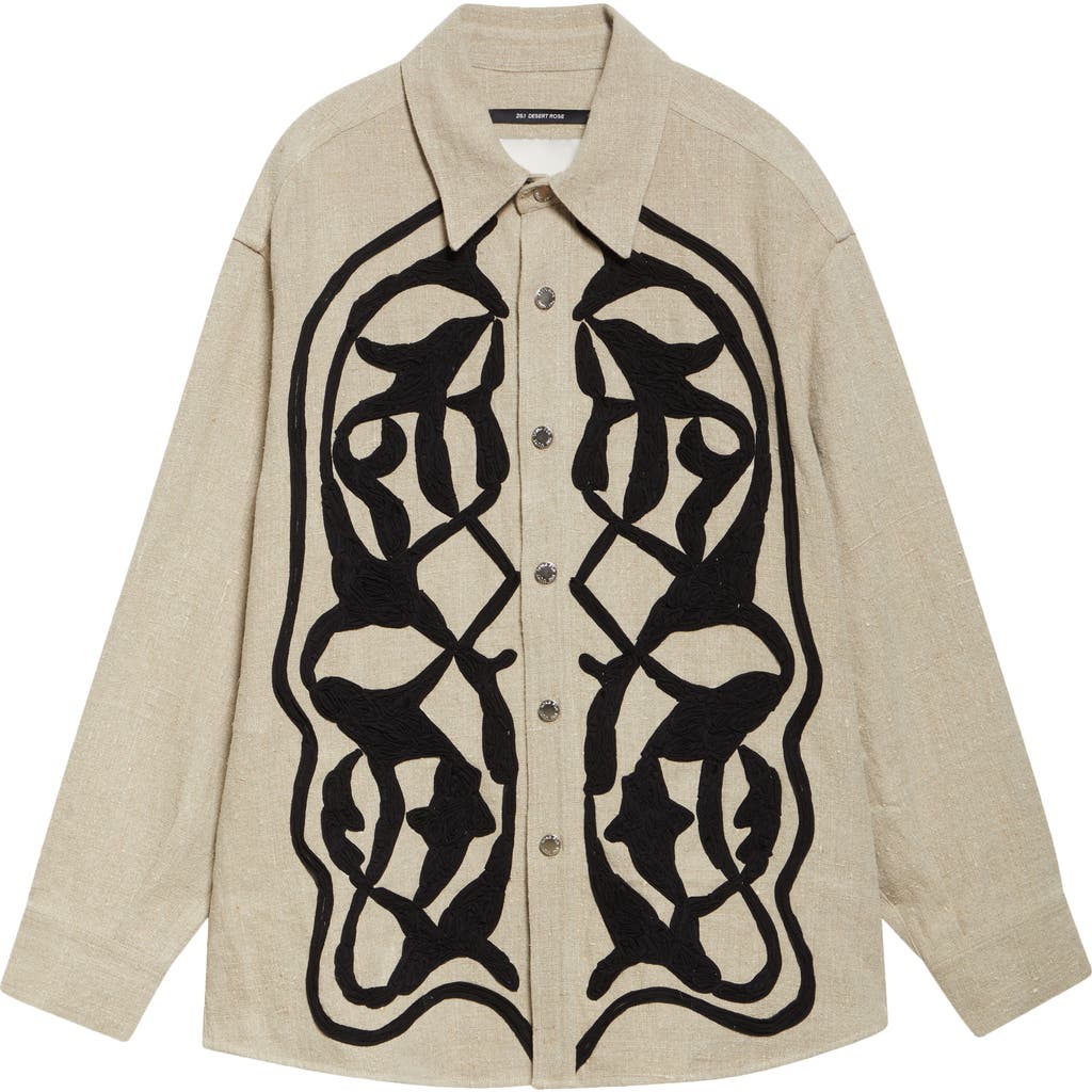SONG FOR THE MUTE SONG FOR THE MUTE ARABESQUE LINEN SHIRT JACKET