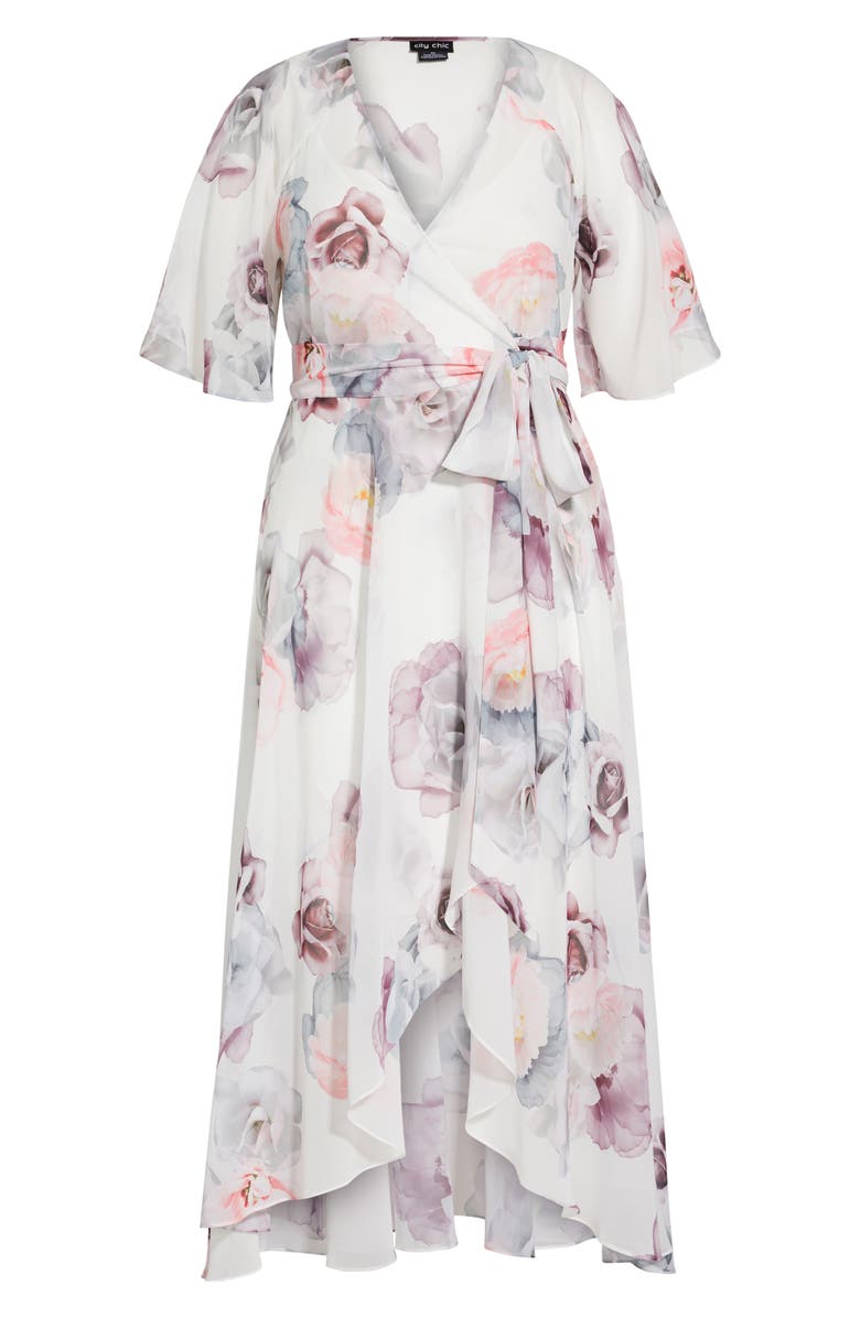 City Chic Rose Bella Maxi Wrap Dress, Alternate, color,