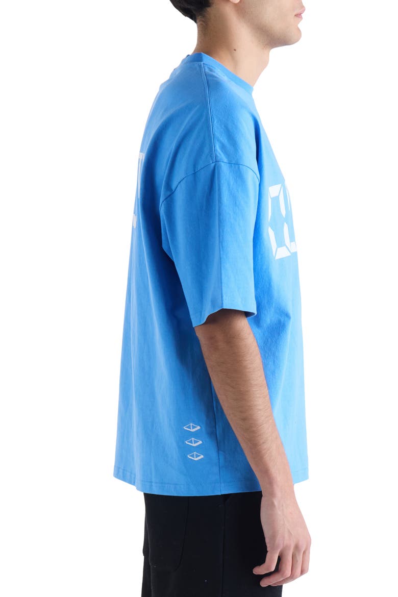 Us Against Time Cotton Graphic T-Shirt, Alternate, color, BRIGHT BLUE