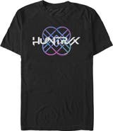KPop Demon Hunters Men's Huntrix Holographic Logo Short Sleeve Graphic T-Shirt
