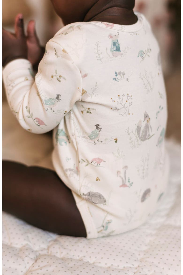 Forest Fable Organic Cotton Bodysuit, Alternate, color, FOREST FABLE