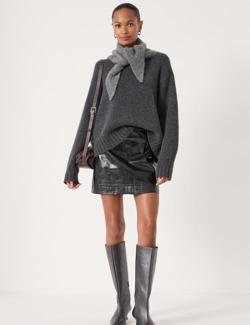 Hush Crackle Patent Mini Skirt In Black