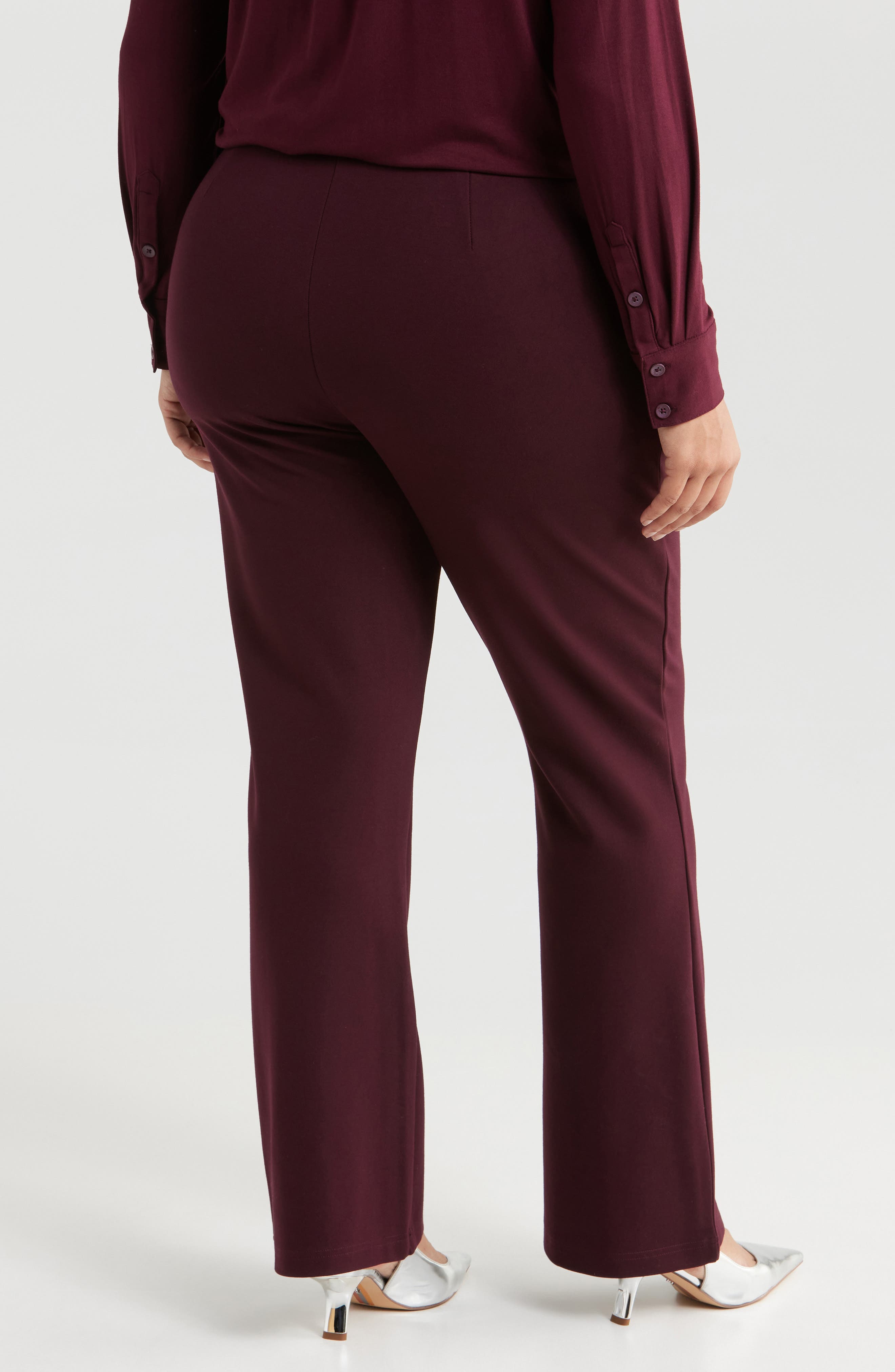 Pinstripe Ponte Bootcut Pants - image 4