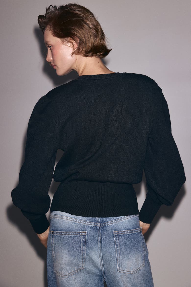 Shoulder-pad Top, Alternate, color, Dark green