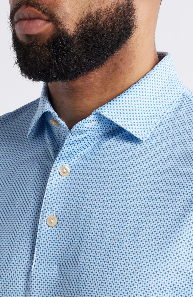 Peter Millar Phoenix Performance Jersey Polo, Alternate, color, White / Sailor Blue