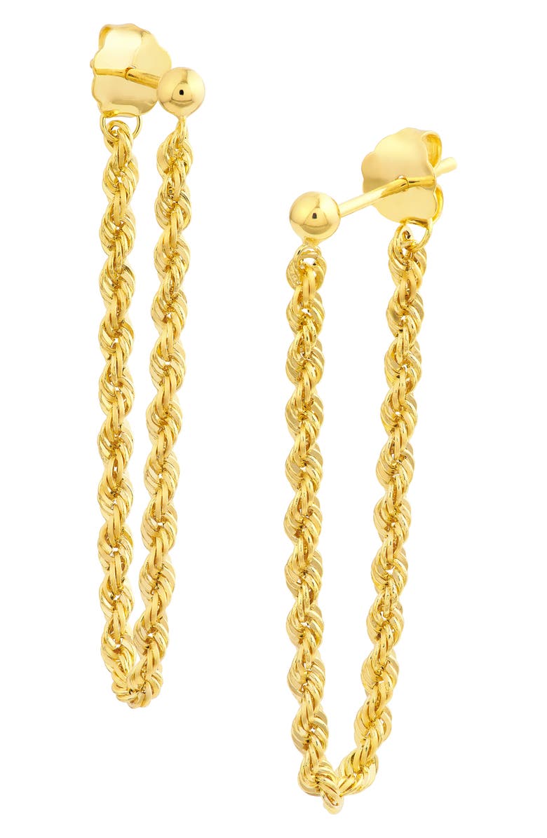 HAWLEY ST Rope Chain Front/Back Earrings, Main, color, 