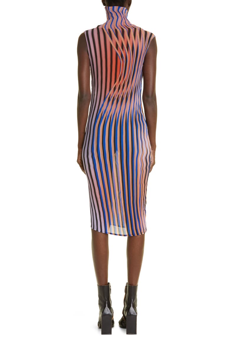 Olaf Sleeveless Chiffon Plissé Dress, Alternate, color, ELIO