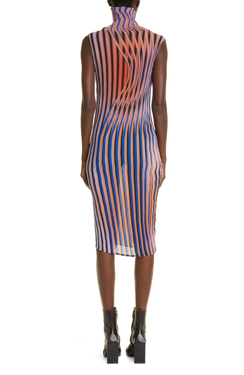 Julia Heuer Olaf Sleeveless Chiffon Plissé Dress, Alternate, color, 