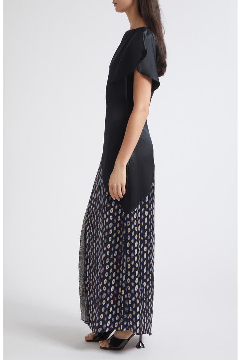 Fawn Stretch Silk Dress, Alternate, color, BLACK MULTI