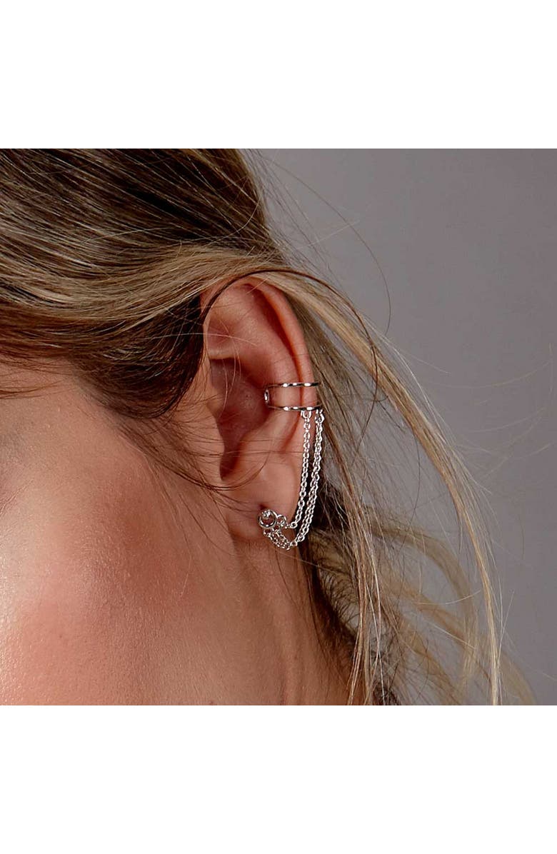 Lucy Quartermaine Art Deco Cuff And Stud With Chain, Alternate, color,