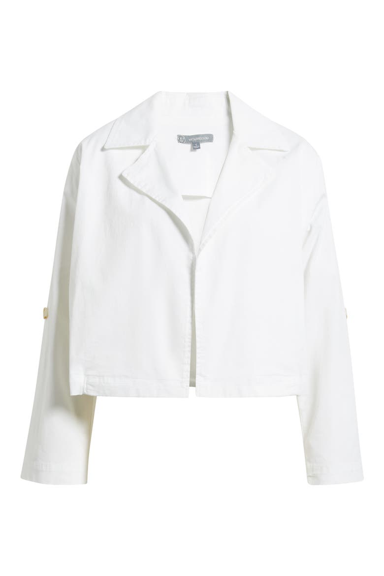 Roll Tab Open Front Soft Blazer, Alternate, color, WHITE