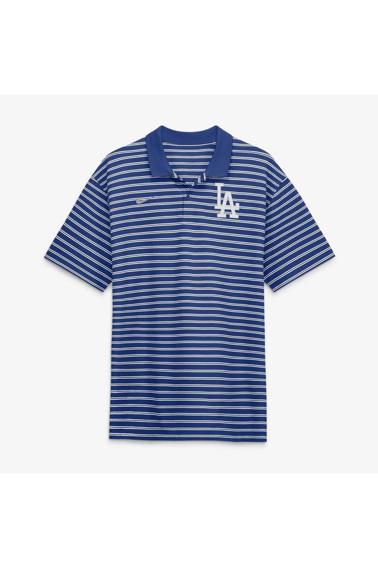 Men's Nike Royal/White Los Angeles Dodgers Striped Victory Dri-FIT Polo, Alternate, color, Royal