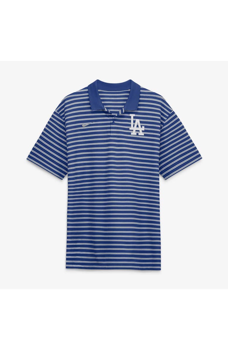 Nike Men's Nike Royal/White Los Angeles Dodgers Striped Victory Dri-FIT Polo, Alternate, color, Royal
