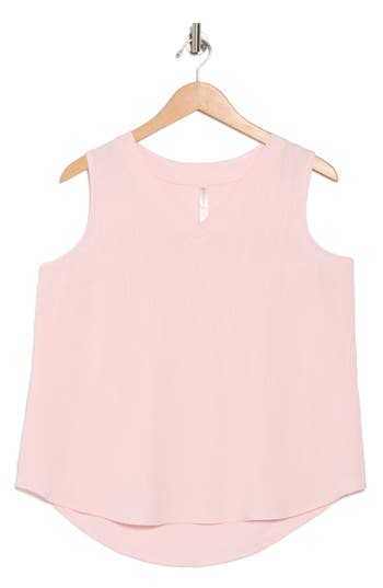 Renee C Linen V-neck Sleeveless Tank Top