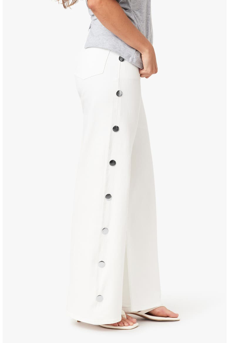 Gemma Studded Wide Leg Jeans, Alternate, color, WHITE