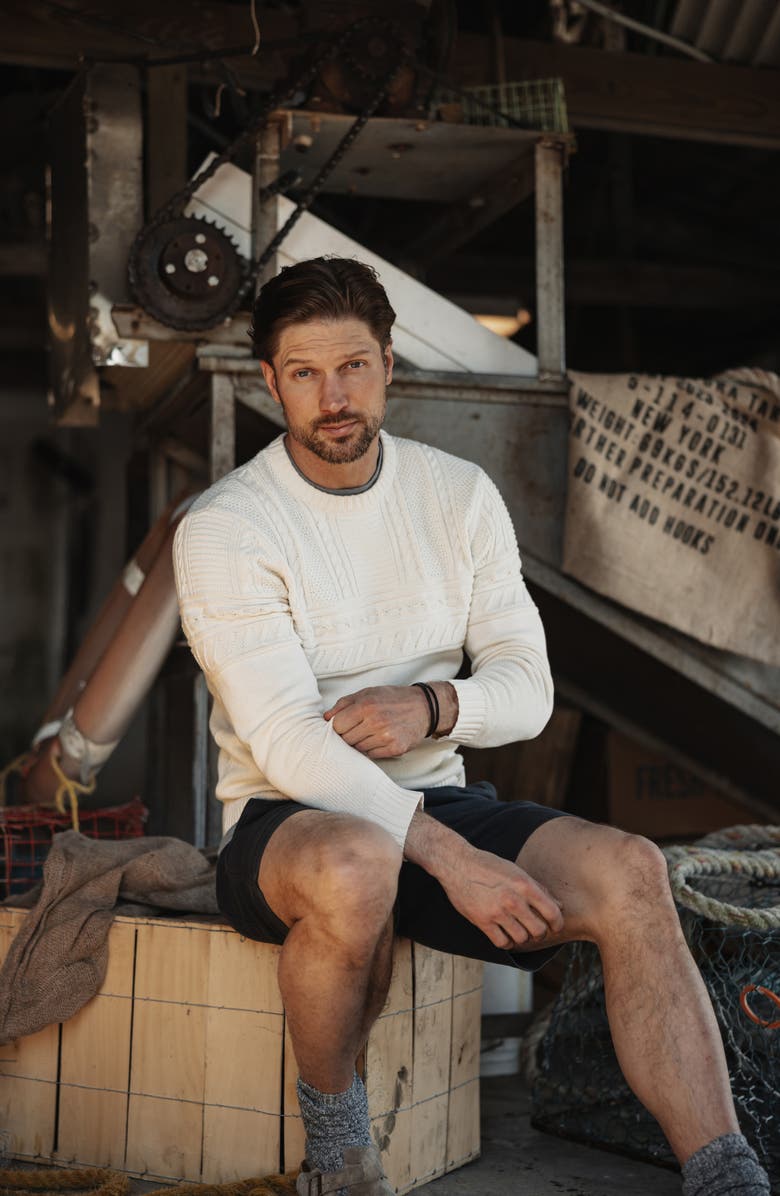 The Normal Brand Fisherman Crewneck Sweater, Alternate, color,