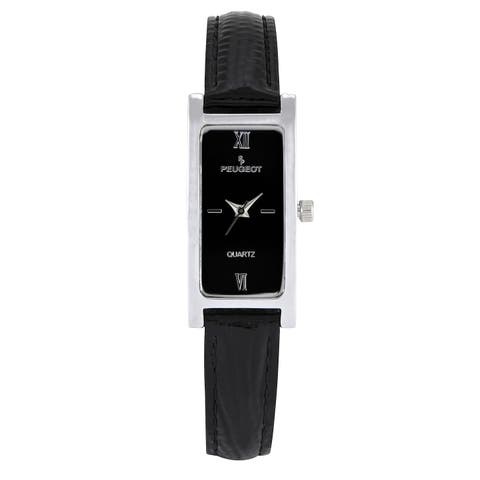 Everyday Rectangular Glossy Leather Watch- 35x18MM