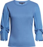 Veronica Beard Junia Mixed Media Top