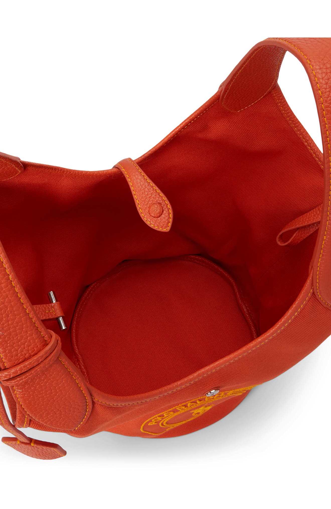 Medium Polo Play Crest Canvas Tote, Alternate, color, COLLEGE ORANGE