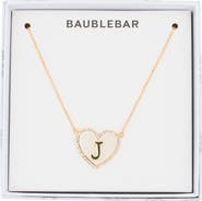 BaubleBar Heart Initial Pendant Necklace