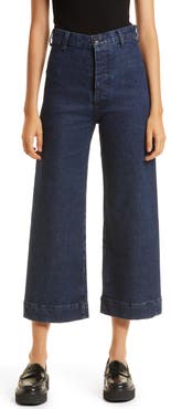 THE GREAT. The Sefair Crop Wide Leg Jeans