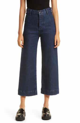THE GREAT. The Sefair Crop Wide Leg Jeans